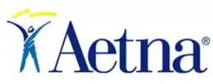 Aetna logo featuring a stylized figure and brand name, representing accepted dental insurance for orthodontic treatments at Ark Esthetics.