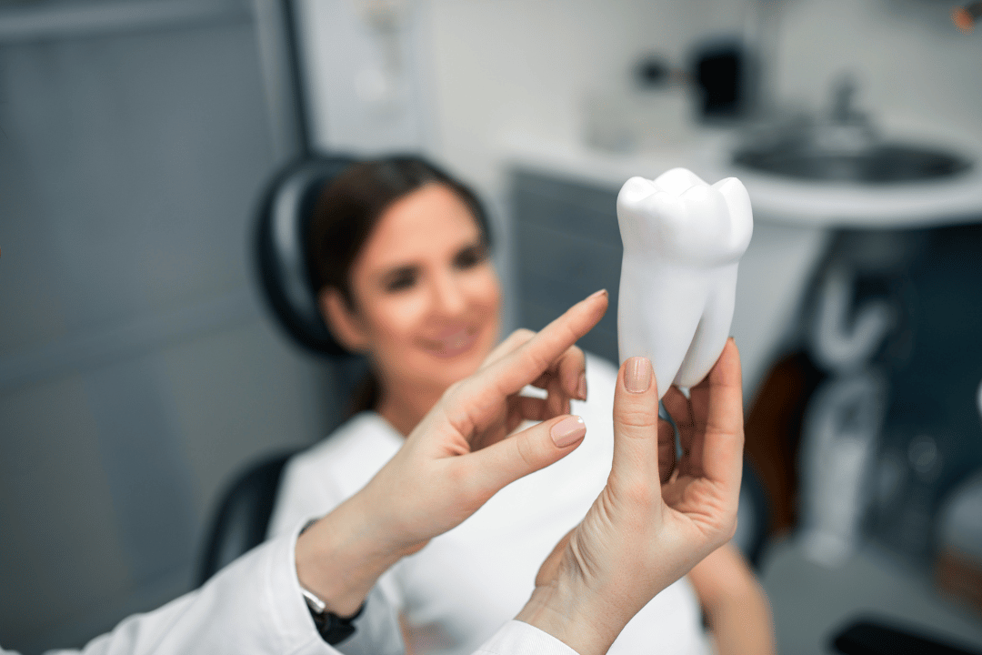 dentist explaining procedure to patient brooklyn