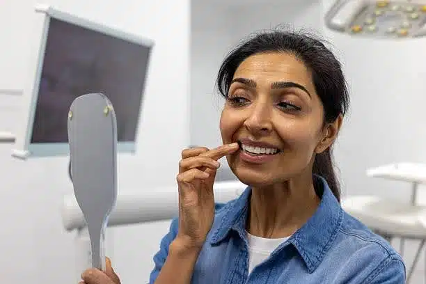 veneers-Bedford-Stuyvesant-ny-smile-result Patient smiling after veneer Bedford-Stuyvesant ny treatment