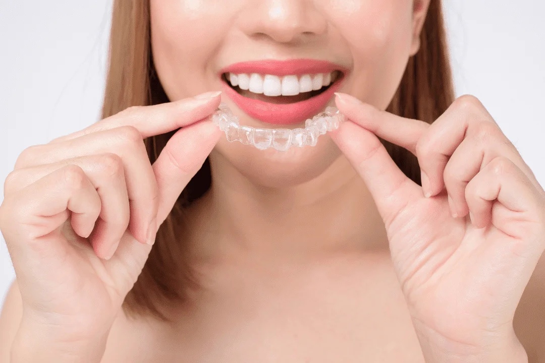 Invisalign case on countertop